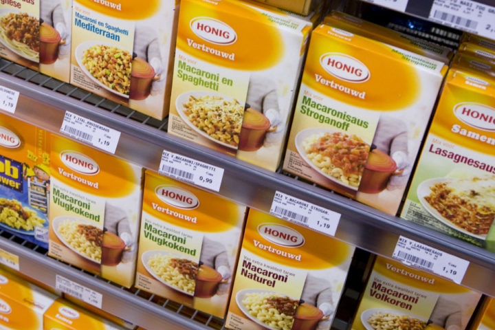 Schap in supermarkt