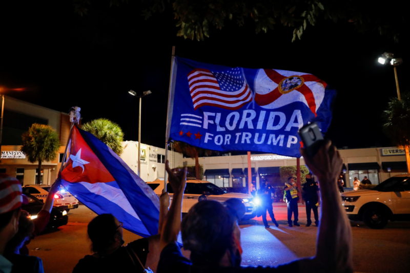 Aanhangers van president Donald Trump in Florida. Foto: ANP